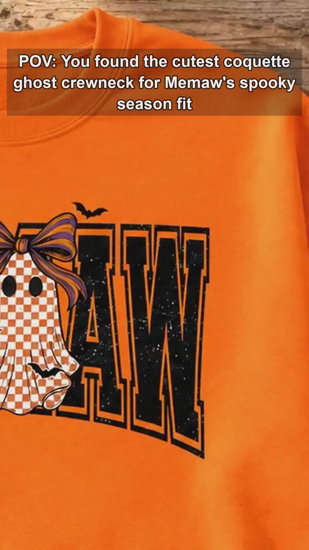 Custom Halloween Sweatshirt, Personalized Cute Ghost Bow Fall, Choose Any Grandma Mimi Gigi Title, Spooky Season Gift