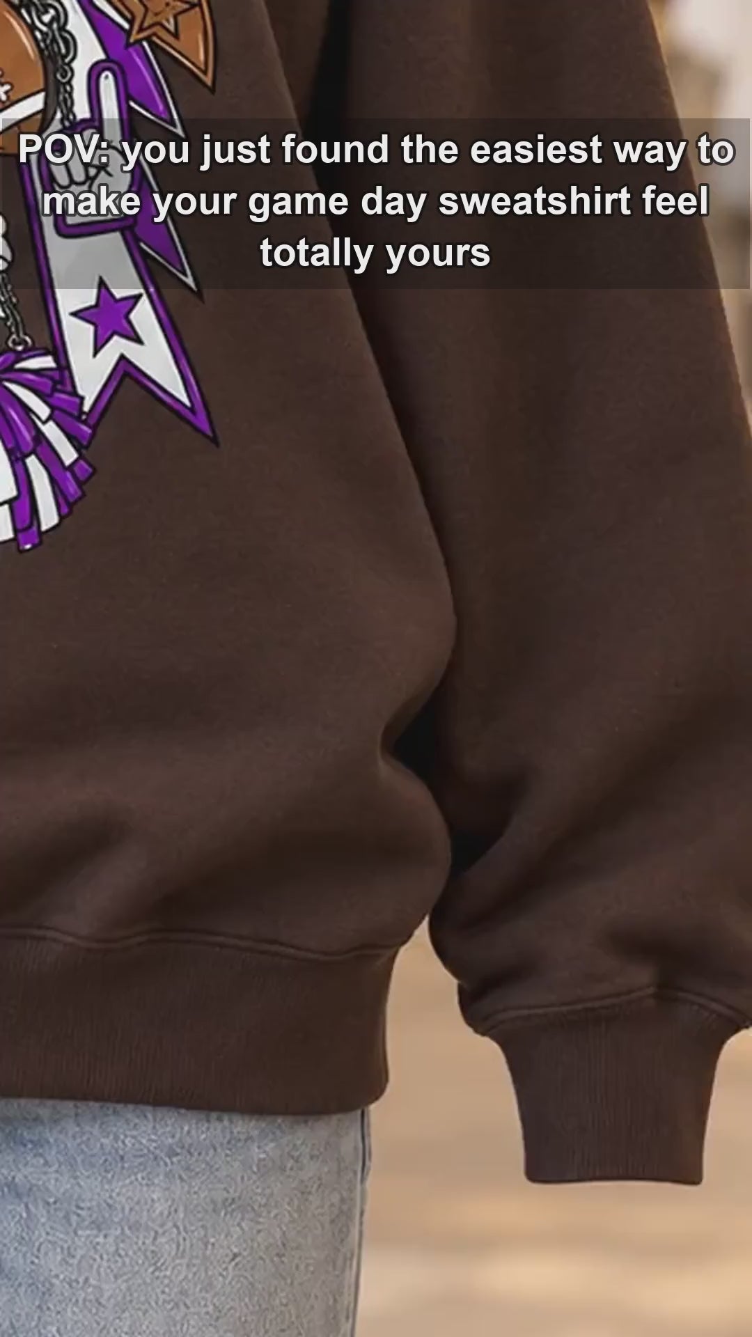 Custom Football Bow Personalized Game Day Sweatshirt for Football Moms Team Spirit