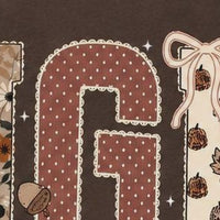 Personalized Fall Grandma T-Shirt, Custom Family Name Pumpkin Bow Floral Tee for Mama Nana Mimi Gigi Auntie - giftcuztom.com