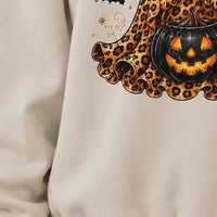 Leopard Ghost Witch Hat Sweatshirt and T-Shirt Halloween Spooky Season Women Cute Retro