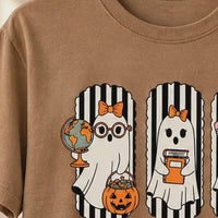 Halloween Teacher T-Shirt Trick Or Teach Spooky Classroom Unisex Cute Retro