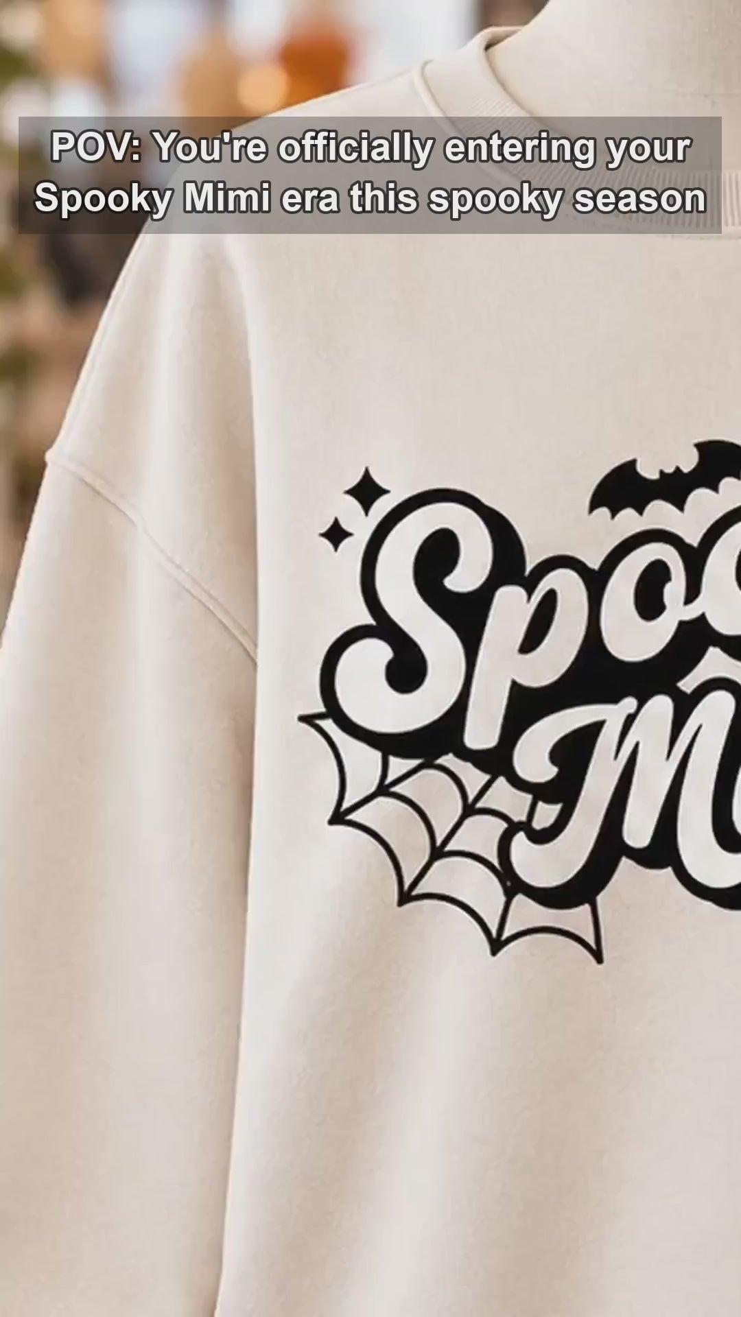 Personalized Spooky Grandma Sweatshirt Custom Nana Nickname Retro Halloween Women Cute Family Design