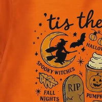 Tis The Season Halloween Graphic T-Shirt Cute Retro Spooky Season Fall Activities Short Sleeve Tee