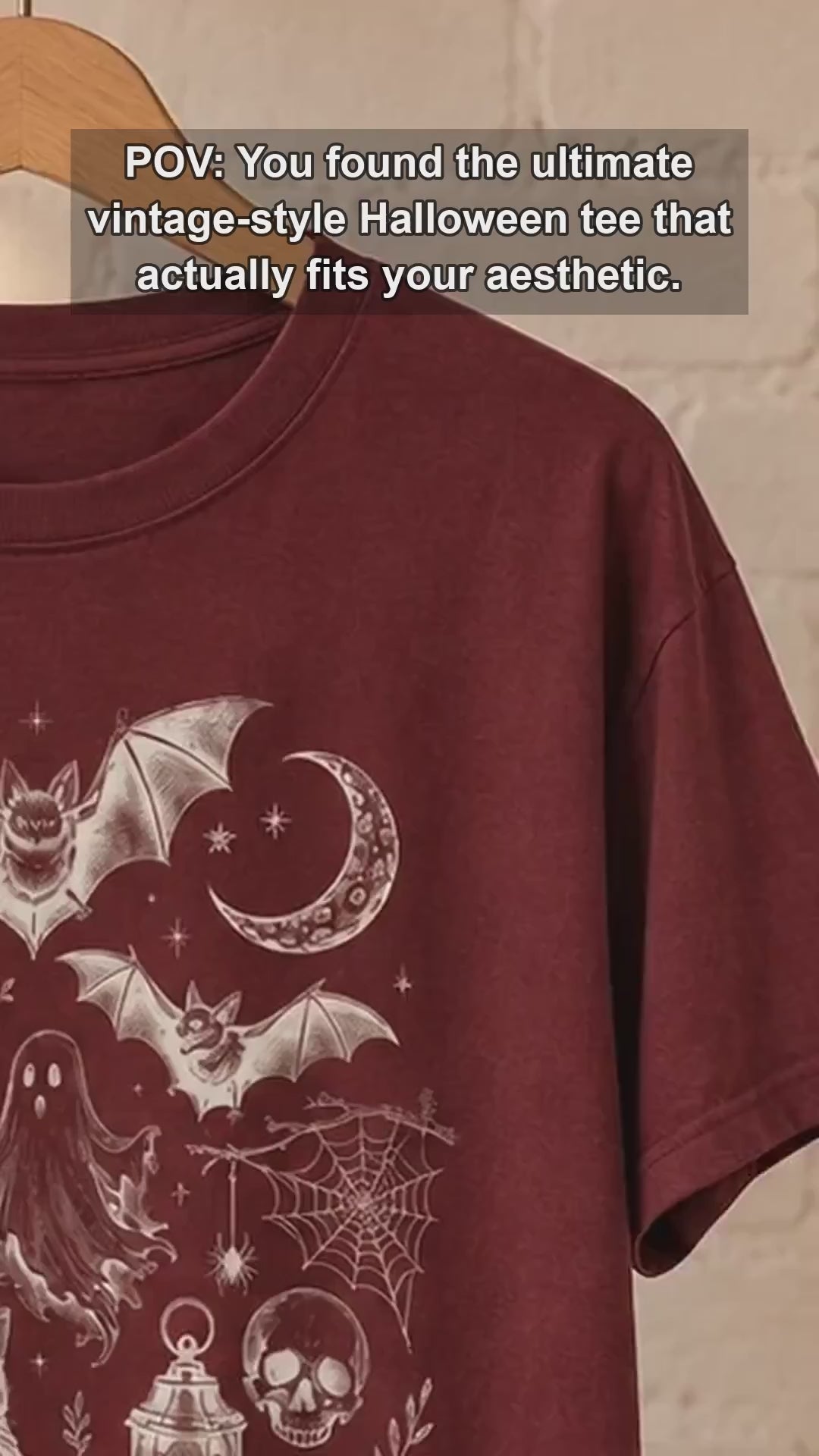 Vintage Halloween Spooky Tattoo Flash T-Shirt Halloween Fall Women Goth Witchy Retro