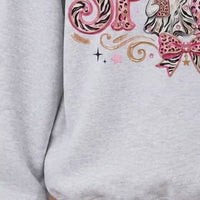 Pink Coquette Halloween Sweatshirt, Girly Fall Gift