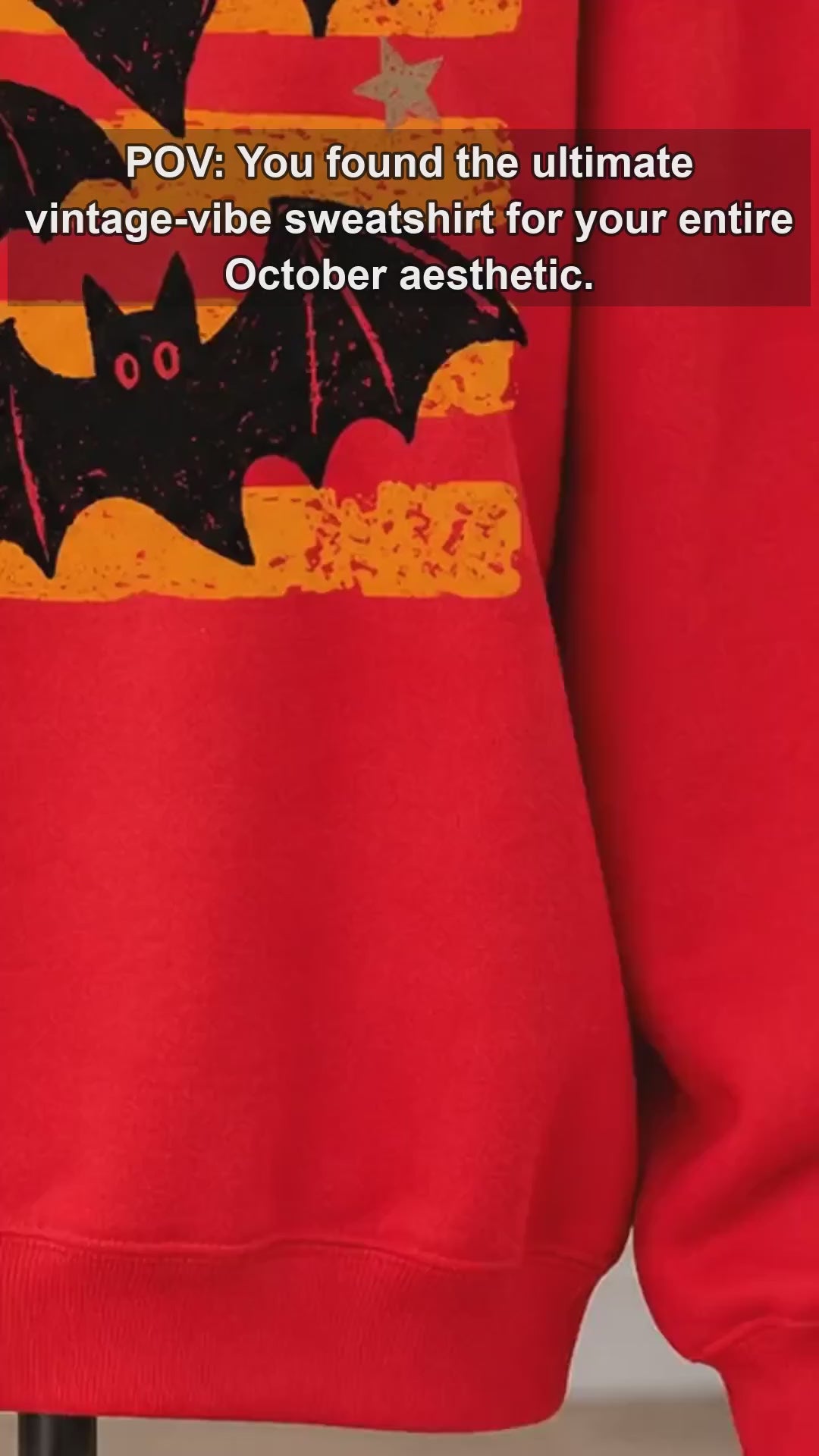 Retro Bat Halloween Flying Bats Sweatshirt and T-Shirt Spooky Season Unisex Vintage Distressed