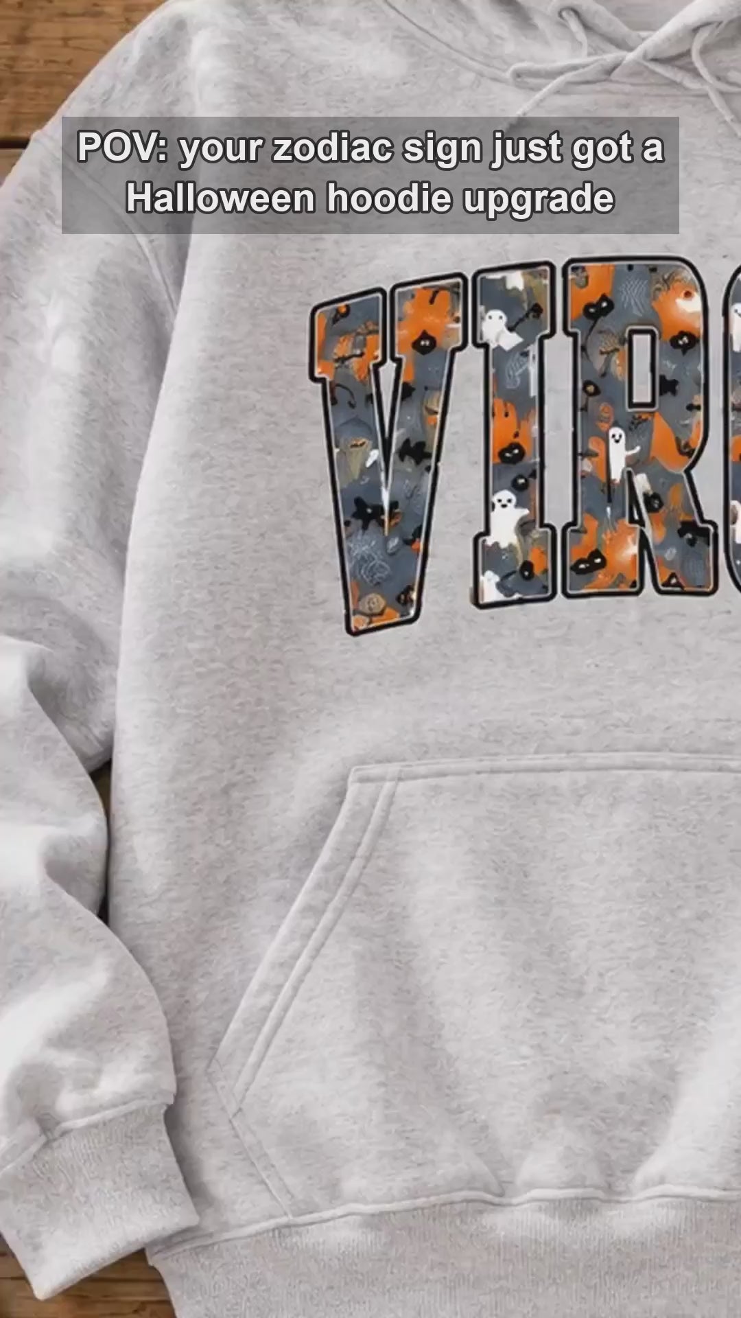 Personalized Zodiac Halloween Hoodie, Custom Choose Your Sign, Spooky Season Astrology Gift