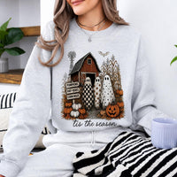 Pumpkin Patch Ghost Tis The Season Sweatshirt and T-Shirt Fall Farm Halloween Women Retro
