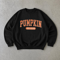 Pumpkin Season Sweatshirt Fall Autumn Women Vintage Varsity Style