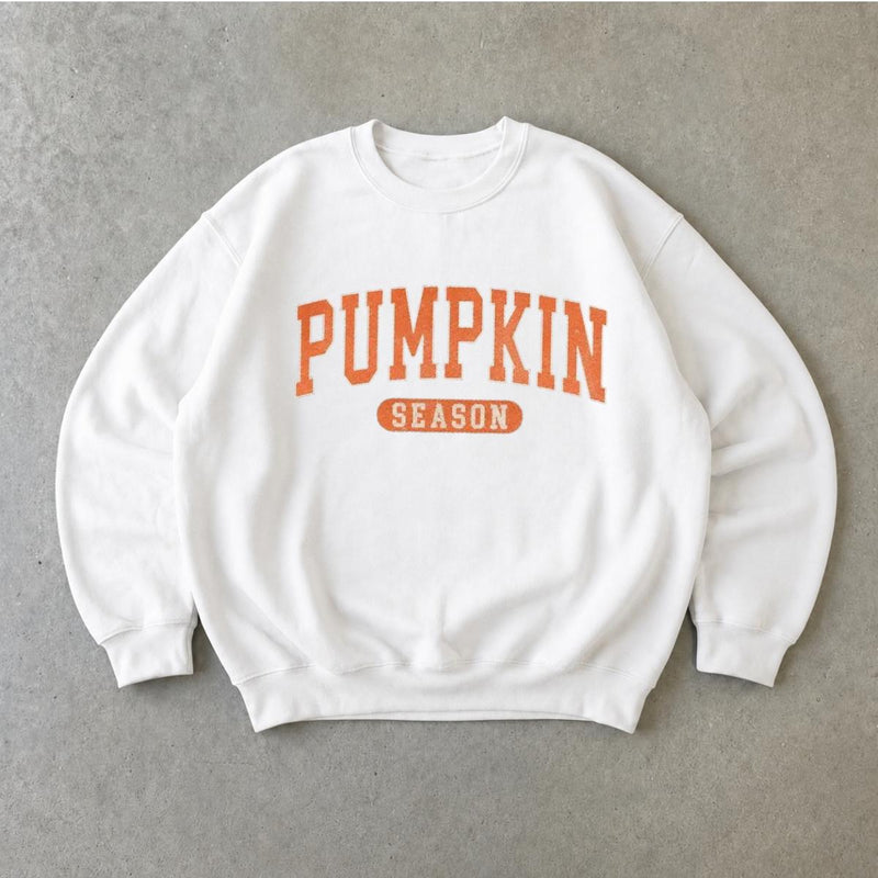 Pumpkin Season Sweatshirt, Fall Pumpkin Crewneck, Halloween Autumn Pullover, Cute Pumpkin Graphic Shirt, Thanksgiving Outfit, Vintage Style Sweatshirt, Cozy Fall Gift For Her, Trendy Seasonal Top