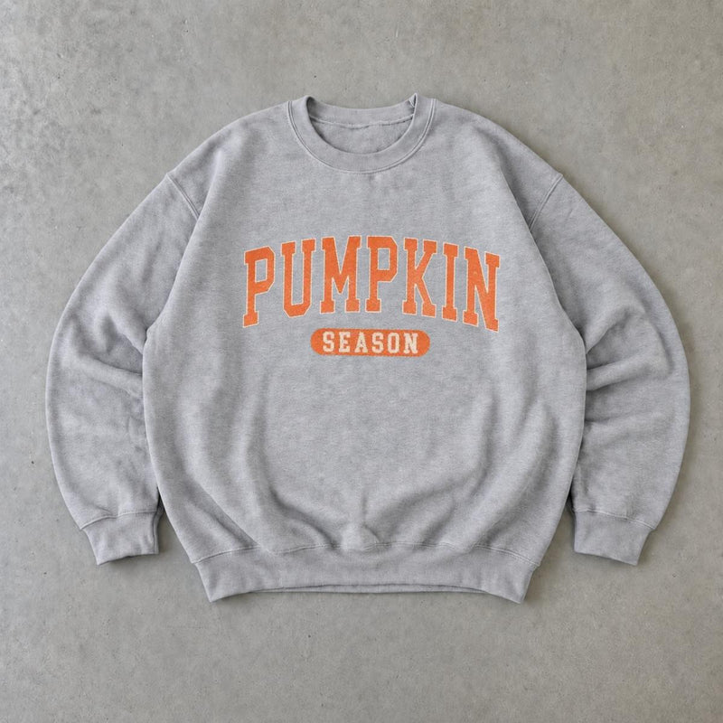 Pumpkin Season Sweatshirt, Fall Pumpkin Crewneck, Halloween Autumn Pullover, Cute Pumpkin Graphic Shirt, Thanksgiving Outfit, Vintage Style Sweatshirt, Cozy Fall Gift For Her, Trendy Seasonal Top