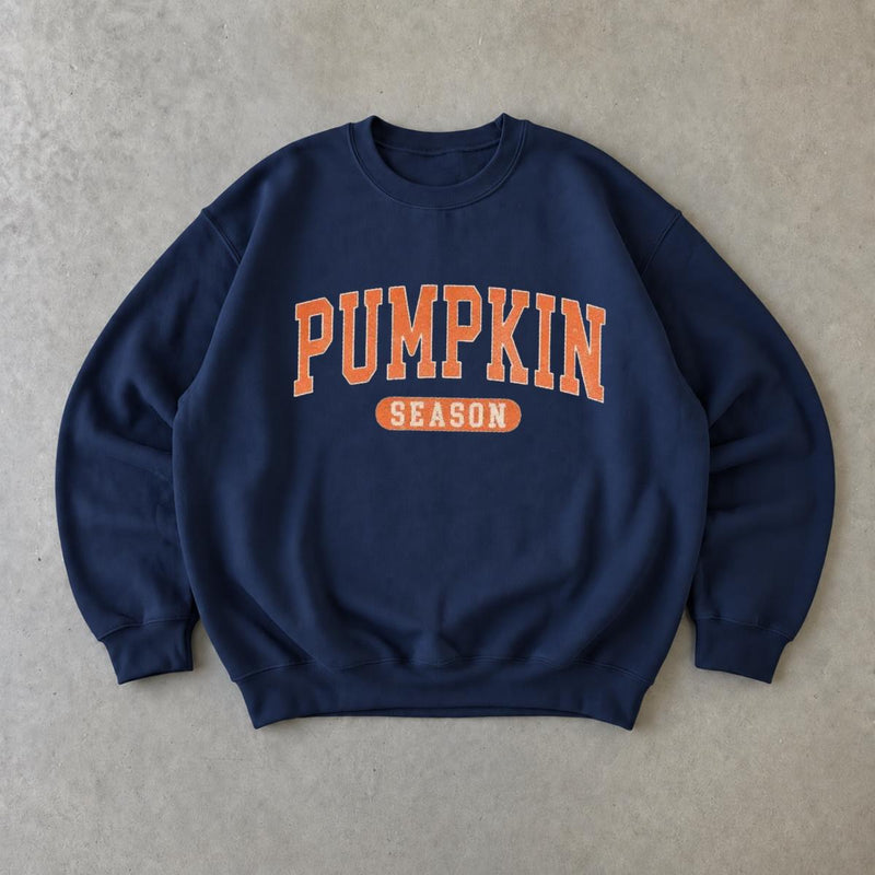Pumpkin Season Sweatshirt, Fall Pumpkin Crewneck, Halloween Autumn Pullover, Cute Pumpkin Graphic Shirt, Thanksgiving Outfit, Vintage Style Sweatshirt, Cozy Fall Gift For Her, Trendy Seasonal Top