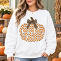 Pumpkin Season Sweatshirt Leopard Bow Fall Graphic Pullover Cute Autumn Thanksgiving Crewneck for Women