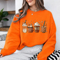 Pumpkin Spice Coffee Lover Pumpkin Spice Drinks Sweatshirt and T-Shirt Fall Coffee Lover Women Cute Hand Drawn