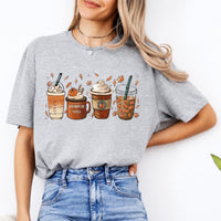 Pumpkin Spice Coffee Lover Pumpkin Spice Drinks Sweatshirt and T-Shirt Fall Coffee Lover Women Cute Hand Drawn