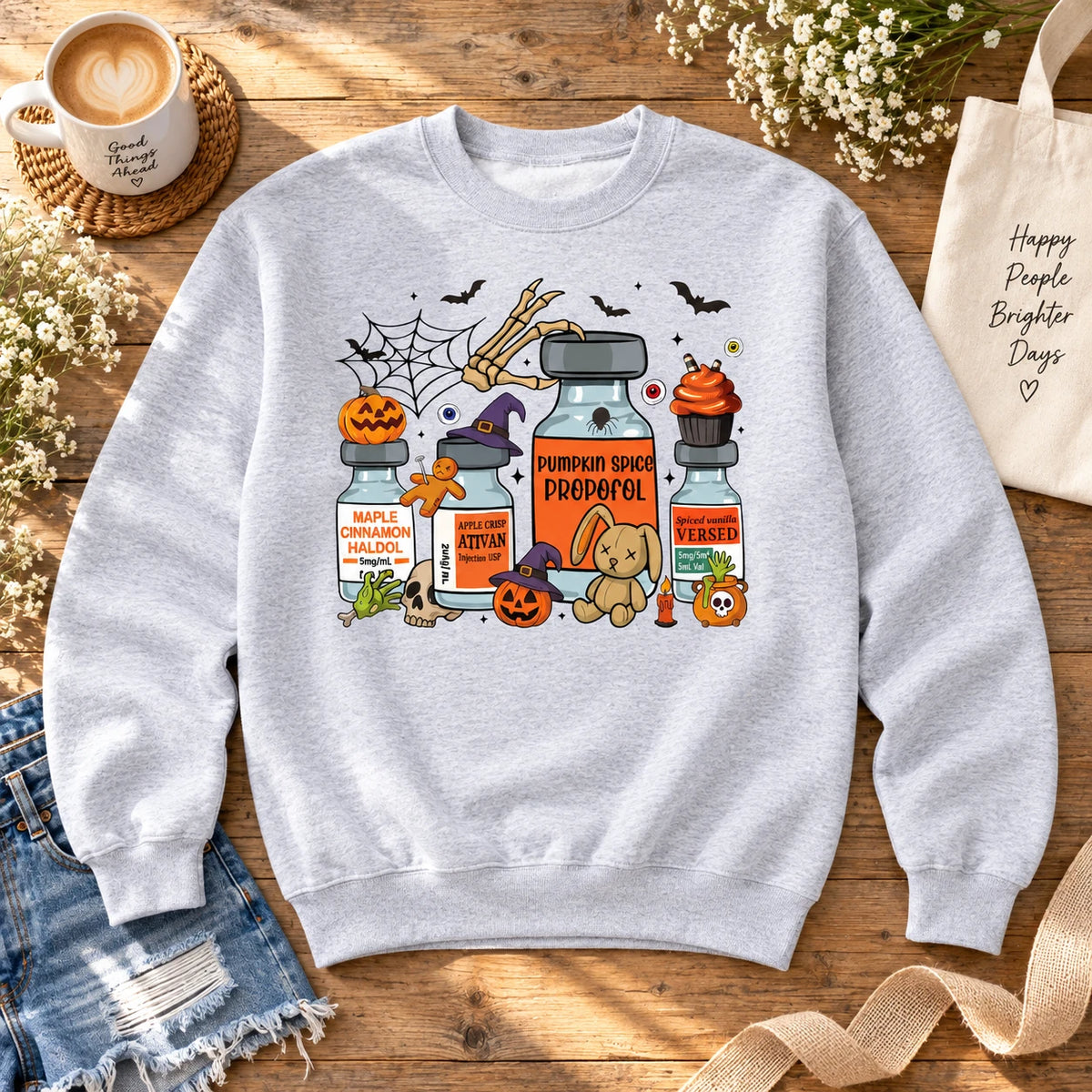 Pumpkin Spice Propofol Halloween Shirt Funny CRNA Anesthesia Fall Sweatshirt
