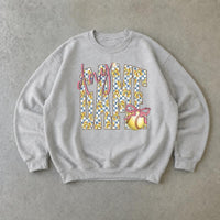 Softball Mom Sweatshirt Day Game Play Ball Sports Season Women Cute Coquette Bow Design