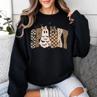Spooky Ghost Sweatshirt, Retro Coquette Halloween Graphic, Cute Fall Season Women Gift