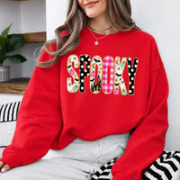 Spooky Halloween Sweatshirt Spooky Design Halloween Women Cute Ghost Pumpkin Plaid Leopard Style