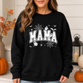 Spooky Mama Halloween Sweatshirt Cute Varsity Mom Ghost