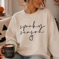 Spooky Season Cute Ghost Spooky Season Sweatshirt Fall Halloween Women Minimalist Aesthetic