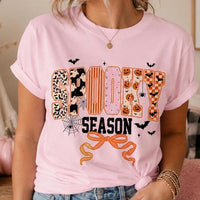 Spooky Season Ghost Bow Sweatshirt and T-Shirt Fall Halloween Women Coquette Retro