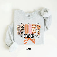 Spooky Season Ghost Bow Sweatshirt and T-Shirt Fall Halloween Women Coquette Retro