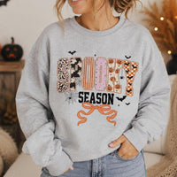 Spooky Season Ghost Bow Sweatshirt and T-Shirt Fall Halloween Women Coquette Retro