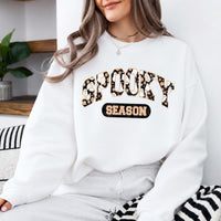 Spooky Season Halloween Cute Ghost Floral Sweatshirt and T-Shirt Fall Holiday Women Retro Varsity