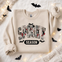 Spooky Season Horror Collage Sweatshirt Halloween Fall Unisex Retro Graphic
