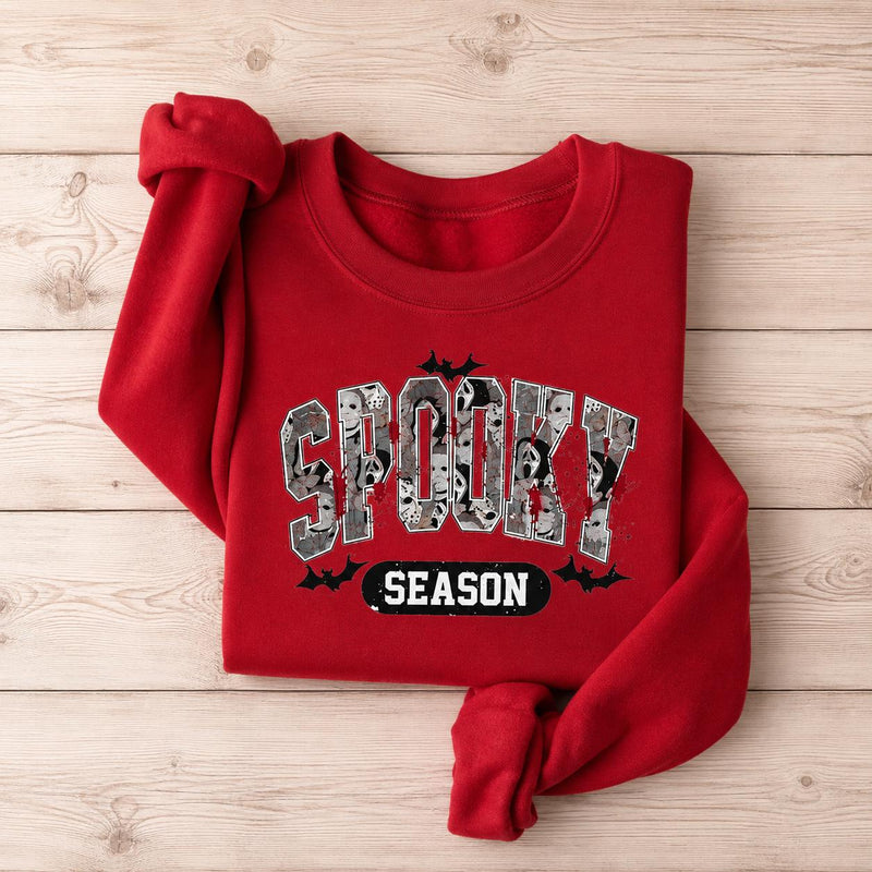 Spooky Season Horror Collage Sweatshirt Halloween Fall Unisex Retro Graphic