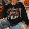 Spooky Season Spooky Season Sweatshirt and T-Shirt Halloween Fall Women Retro Patterned Varsity