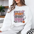Spooky Season Spooky Spooky Spooky Sweatshirt and T-Shirt Halloween Fall Women Retro Cute Pastel Coquette