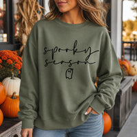 Spooky Season Sweatshirt Minimalist Cute Ghost Fall Graphic Pullover Halloween Crewneck for Women