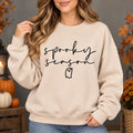 Spooky Season Sweatshirt Minimalist Cute Ghost Fall Graphic Pullover Halloween Crewneck for Women