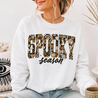 Spooky Season Sweatshirt SPOOKY! Season Halloween Women Cute Floral Ghost Pumpkin Design
