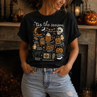 Tis The Season Halloween T-Shirt Spooky Season Fall Activities Trick Or Treat Women Retro Vintage Graphic