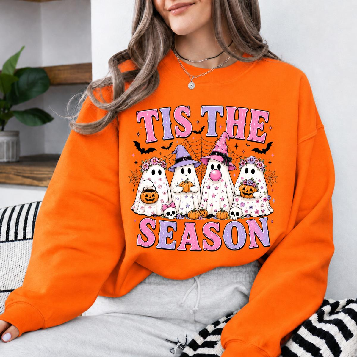 Tis The Season Halloween Tis The Season Sweatshirt and T-Shirt Spooky Season Women Retro Cute