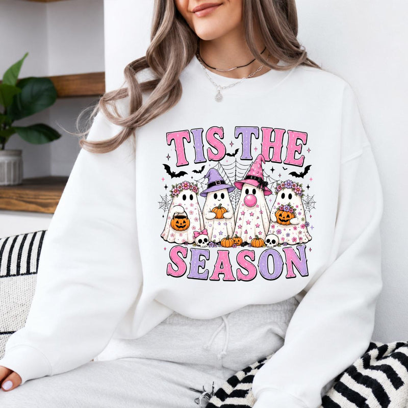 Tis The Season Halloween Tis The Season Sweatshirt and T-Shirt Spooky Season Women Retro Cute