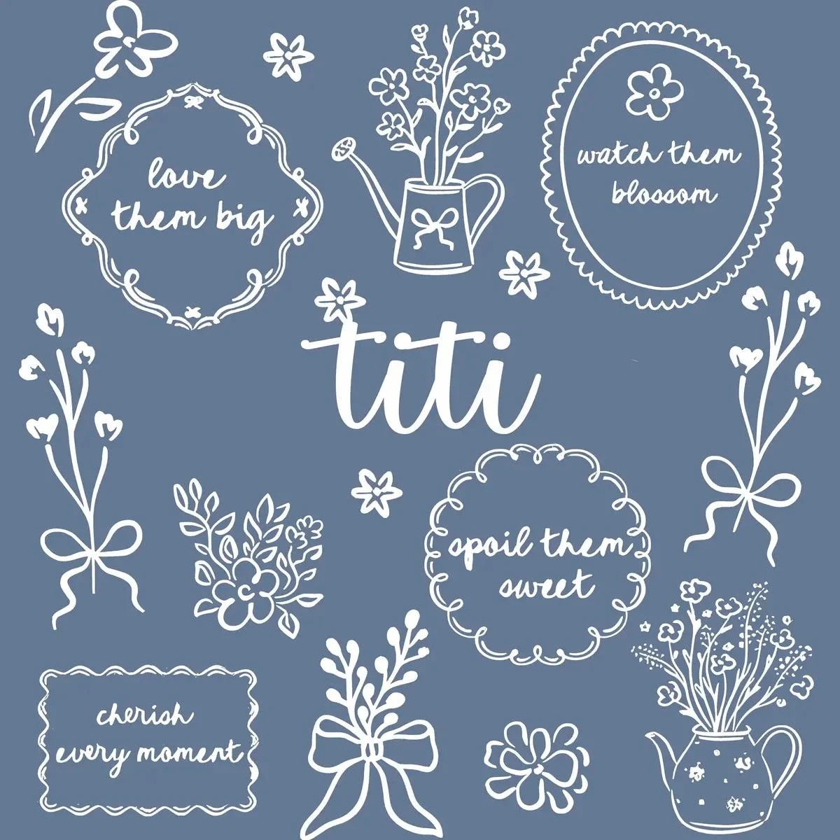 Custom Floral Family Nickname Shirt, Personalized Grandma Mama Nana Gigi Auntie Abuela Mother's Day Tee – titi