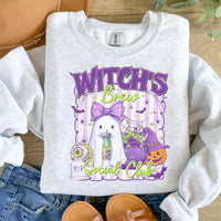 Witchs Brew Sweatshirt and T-Shirt Witch's Brew Social Club Halloween Party Women Cute Spooky Retro