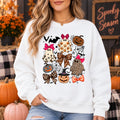 Women's Coquette Halloween Graphic Top Cute Ghost Leopard Bow Spooky Season Apparel
