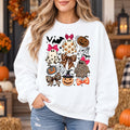 Coquette Halloween Ghost Sweatshirt, Leopard Bow and Ribbon Graphic, Spooky Season Gift for Friends
