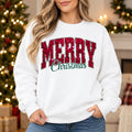 Women's Merry Christmas Sweatshirt Cute Glitter Graphic Crewneck Pullover Festive Holiday Casual Top