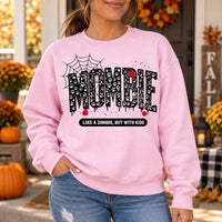 Women's Mombie Graphic Sweatshirt Funny Mom Zombie Pullover Halloween Crewneck Top