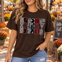 Women's Spooky Halloween Graphic T-Shirt Cute Retro Mixed Print Fall Tee
