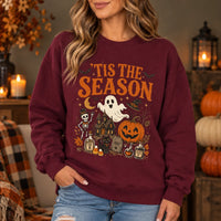 Women's Spooky Season Graphic Sweatshirt Vintage Witchy Halloween Cotton - Regular Fit Casual Streetwear