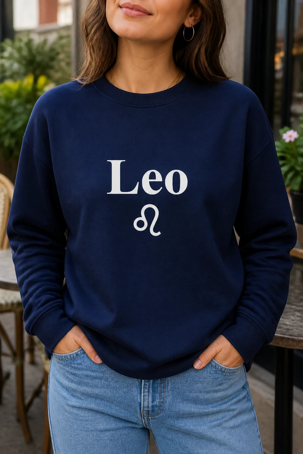 Zodiac Sign Gift Aries Taurus Gemini Cancer Sweatshirt Astrology Lover Unisex Minimalist – Leo