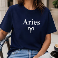 Zodiac Sign Gift Aries Taurus Gemini Cancer Sweatshirt Astrology Lover Unisex Minimalist – Aries