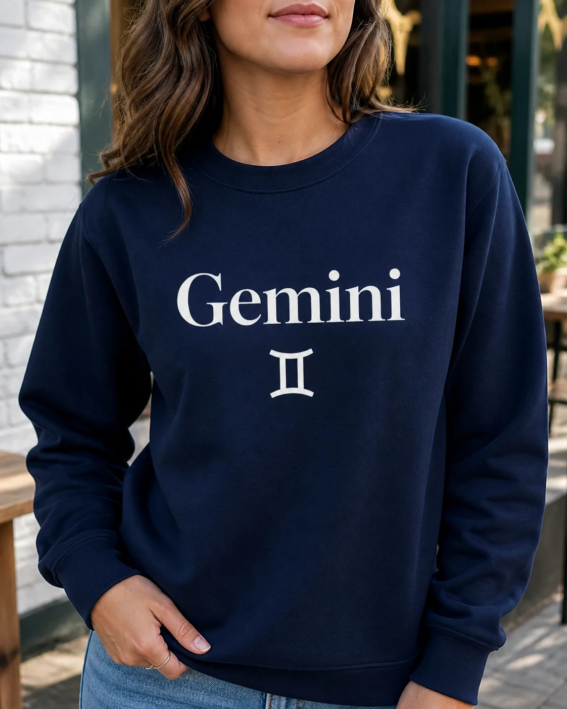 Zodiac Sign Gift Aries Taurus Gemini Cancer Sweatshirt Astrology Lover Unisex Minimalist – Gemini